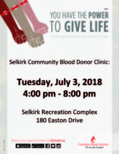 Blood donor clinic July 3 2018