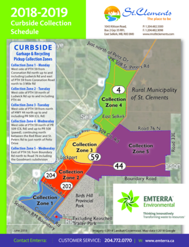 RM of St. Clements Curbside Pickup Map