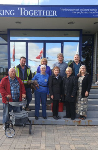 Back row (l-r) RM of St. Clements Assistant CAO Colleen Sailor, RM of St. Clements CAO DJ Sigmundson, Public Works Manager Greg Elson Front row (l-r) Councilor Gerry Drobot, Rotarian Elaine Elliott, Rotarian Sharon Moolchan, Rotarian Jean Oliver, RM of St. Clements Mayor Debbie Fiebelkorn