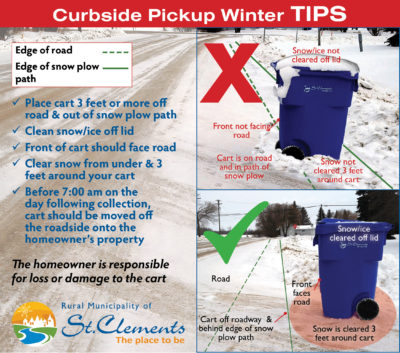 Curbside pickup winter cart placement tips